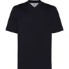 Brunello Cucinelli Men Brunello Cucinlli V-neck T-shirt In Blue
