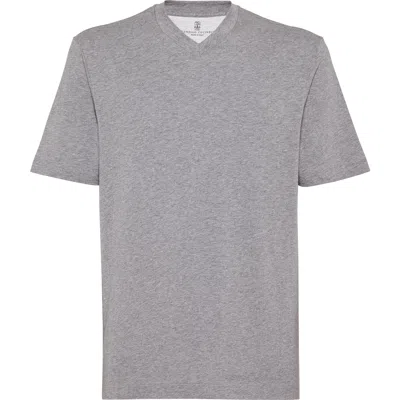 Brunello Cucinelli Jersey T-shirt In Medium Grey