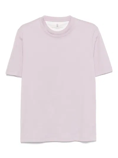 Brunello Cucinelli Jersey T-shirt In Purple