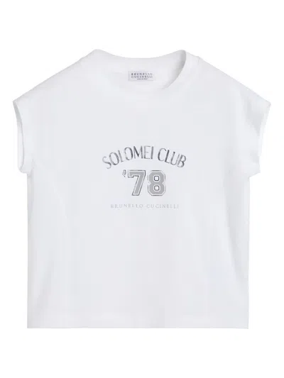 Brunello Cucinelli Kids' Jersey T-shirt In White