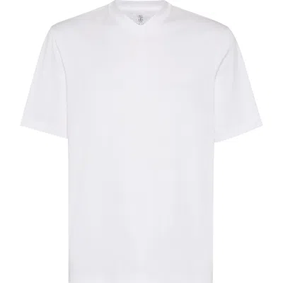 Brunello Cucinelli Jersey T-shirt In White