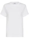 Brunello Cucinelli Cashmere-blend Knit Lurex T-shirt In White