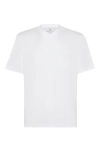 Brunello Cucinelli V-neck Short-sleeve T-shirt In White