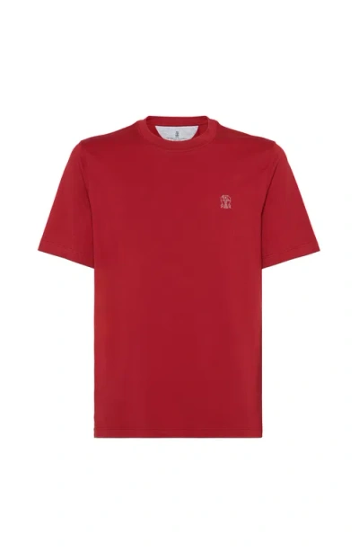 BRUNELLO CUCINELLI BRUNELLO CUCINELLI JERSEY T-SHIRT WITH LOGO