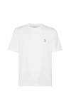 Brunello Cucinelli Crewneck T-shirt With Straight Hem And Soft Fabric In White