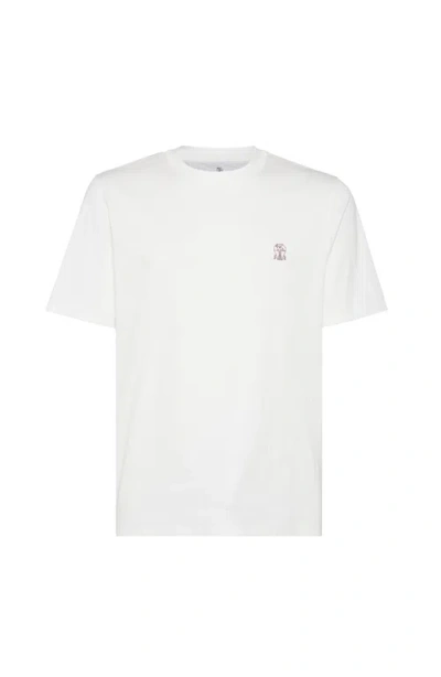 BRUNELLO CUCINELLI BRUNELLO CUCINELLI JERSEY T-SHIRT WITH LOGO
