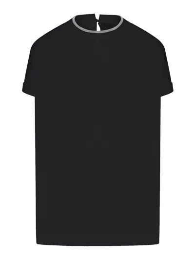 Brunello Cucinelli Jersey T-shirt With Precious Faux Layering
