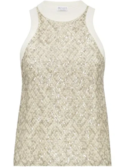 BRUNELLO CUCINELLI JERSEY TANK TOP