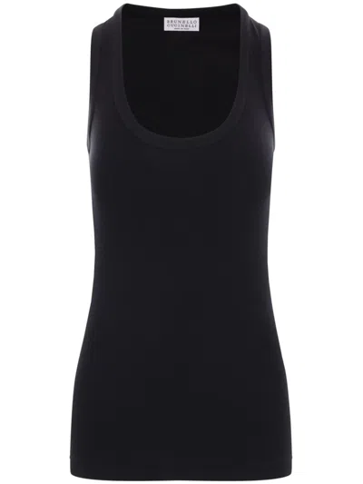 BRUNELLO CUCINELLI RIBBED TANK TOP