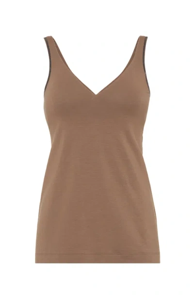 Brunello Cucinelli Jersey Top In Multicolor