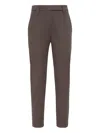 Brunello Cucinelli Jersey Trousers In Brown