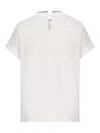 Brunello Cucinelli Jewel-embellished Neckline Blouse In White
