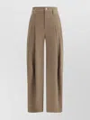 Brunello Cucinelli Jewel Embellished Wide Leg Trousers In Brown