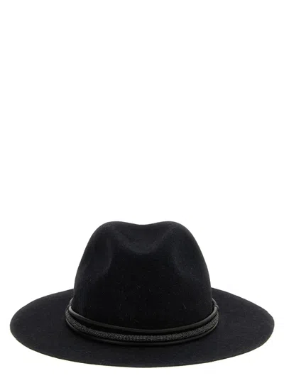 BRUNELLO CUCINELLI BRUNELLO CUCINELLI JEWEL LEATHER HAT