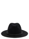 Brunello Cucinelli Leather Hat Featuring Jewel Embellishment In Black