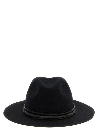 BRUNELLO CUCINELLI JEWEL LEATHER HAT