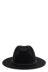 Brunello Cucinelli Leather Hat Featuring Jewel Embellishment In Black