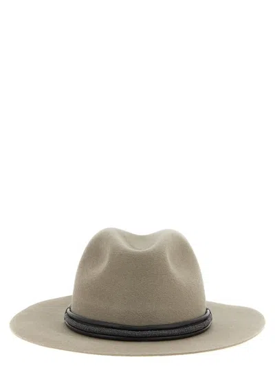 BRUNELLO CUCINELLI BRUNELLO CUCINELLI JEWEL LEATHER HAT