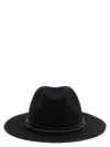 Brunello Cucinelli Leather Hat Featuring Jewel Embellishment In Black