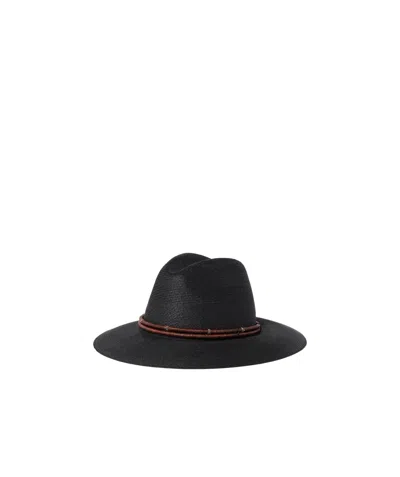 Brunello Cucinelli Jewel-piece Hat In Black