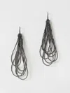 Brunello Cucinelli Beaded Earrings In Silver