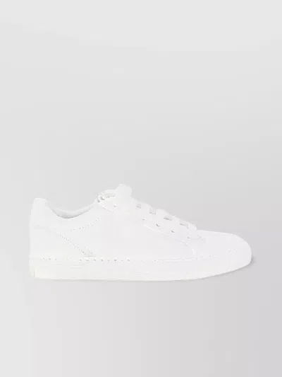 Brunello Cucinelli Jeweled Calfskin Low-top Sneakers In White