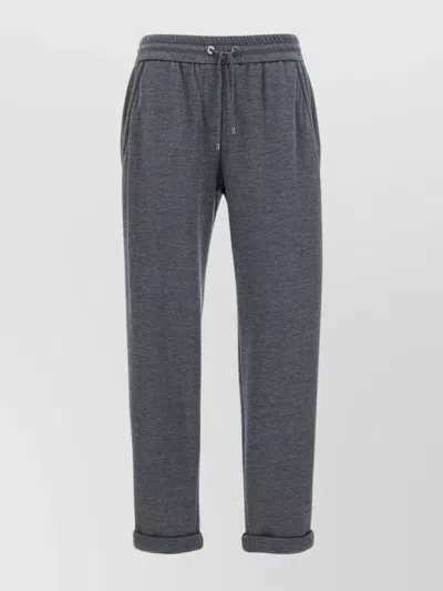 BRUNELLO CUCINELLI JOGGERS ELASTIC WAISTBAND ROLLED CUFFS