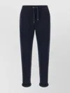 Brunello Cucinelli Joggers Featuring Elastic Waistband And Ribbed Cuffs In Blue