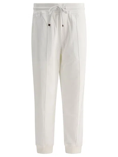 BRUNELLO CUCINELLI BRUNELLO CUCINELLI JOGGERS WITH CRÊTE DETAIL AND ELASTICATED CUFFS