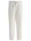 Brunello Cucinelli Men's Corduroy Cotton Trousers In White