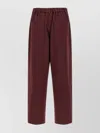 Brunello Cucinelli Joggers With Elastic Waistband And Pockets In Burgundy