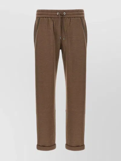 BRUNELLO CUCINELLI JOGGERS WITH SHINY POCKET DETAIL