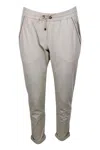 BRUNELLO CUCINELLI BRUNELLO CUCINELLI JOGGING TROUSERS WITH DRAWSTRING WAIST IN STRETCH COTTON WITH WELT POCKETS EMBELL