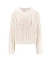 Brunello Cucinelli Open-knit Sweater In White