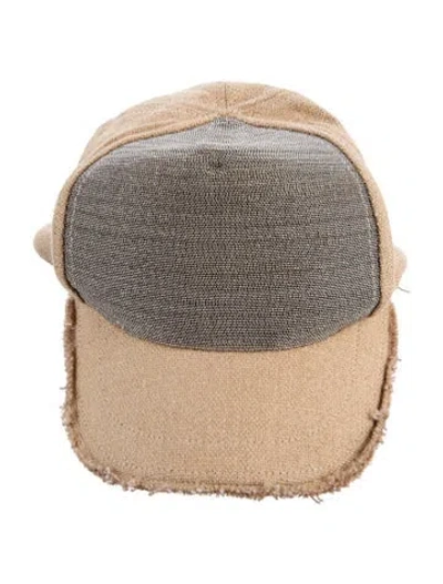 Pre-owned Brunello Cucinelli Jute Beaded Accent Cap