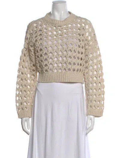 Pre-owned Brunello Cucinelli Jute Crew Neck Sweater In Neutral