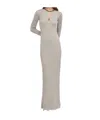 Brunello Cucinelli Sparkling Knit Dress With Monili In Gray
