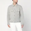 Brunello Cucinelli Structured Denim Jacket With Soft Finish In Green