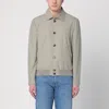 Shop Brunello Cucinelli Khaki Green Bomber Jacket In Cotton Blend Men In Orange