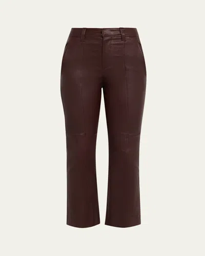 BRUNELLO CUCINELLI KICK-FLARE LEATHER PANTS