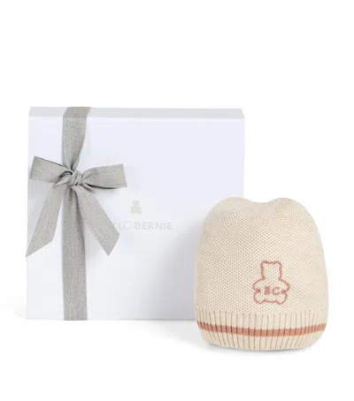 Brunello Cucinelli Kids Cotton Bernie Knit Beanie In Beige