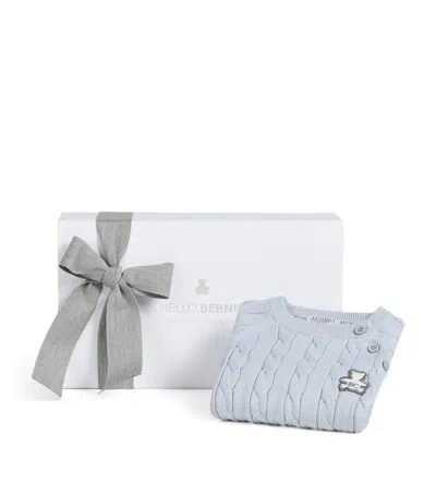 Brunello Cucinelli Kids Cotton Cable-knit Baby Bernie Sweater In Beige