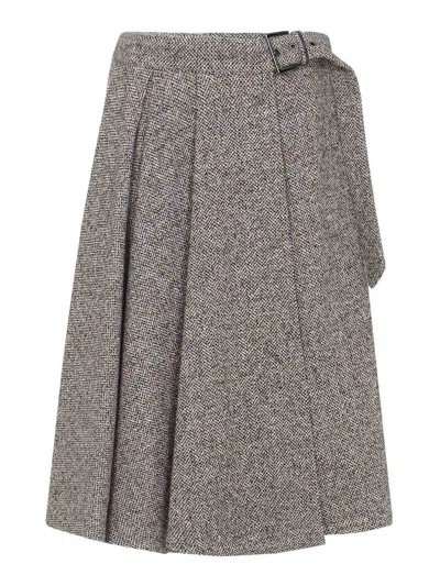 BRUNELLO CUCINELLI FALDA SEMILARGA - NEGRO