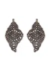 Brunello Cucinelli Sculptured Silver Earrings In Silber