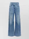 Brunello Cucinelli Knee Detail Wide-leg Jeans In Blue
