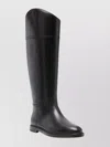 Brunello Cucinelli Knee High Leather Riding Footwear In Black