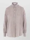 Brunello Cucinelli Striped Linen And Silk Shirt