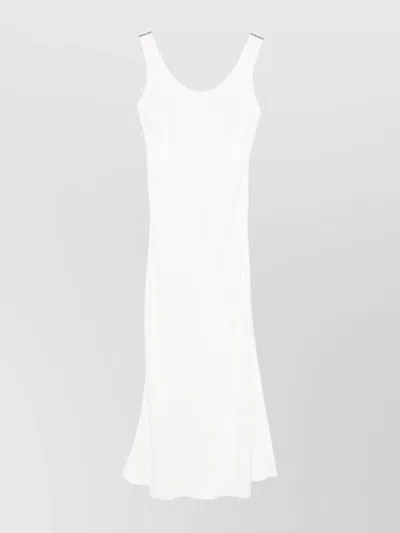 BRUNELLO CUCINELLI KNEE LENGTH FITTED SILHOUETTE SCOOP BACK DRESS
