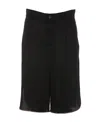Brunello Cucinelli Knee-length Satin Shorts In Black