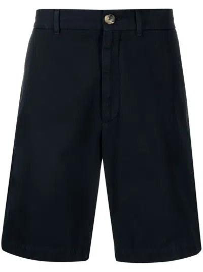 Brunello Cucinelli Cotton Gabardine Bermuda Shorts In Black